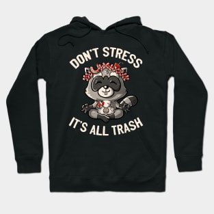 Don't Stress It's All Trash Racoon by Tobe Fonseca Hoodie